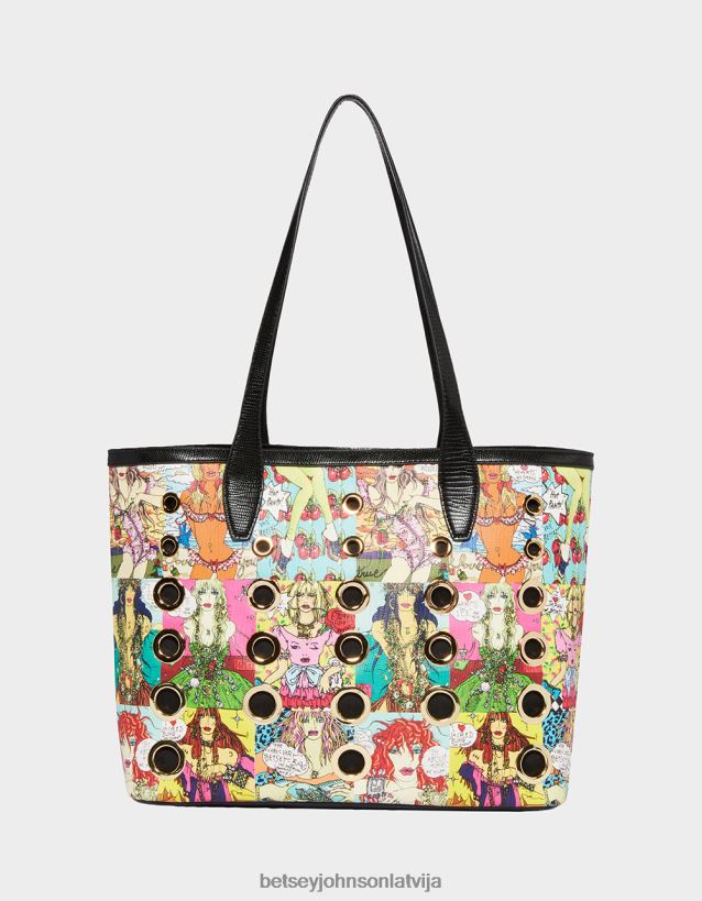 grommet tote multi Betsey Johnson H0660L255 sievietes Piederumi - Noklikšķiniet uz Attēls, lai aizvērtu