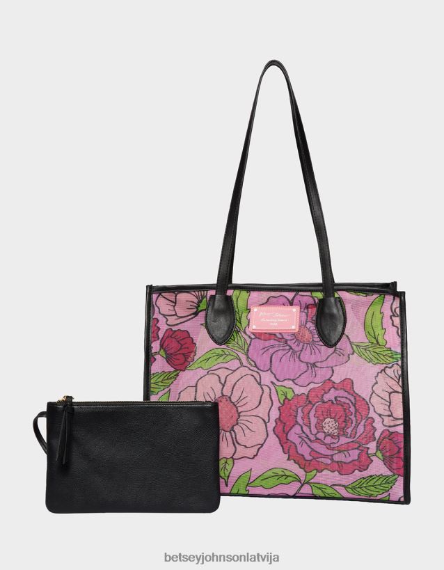 meshin ap tote rozā Betsey Johnson H0660L232 sievietes Piederumi