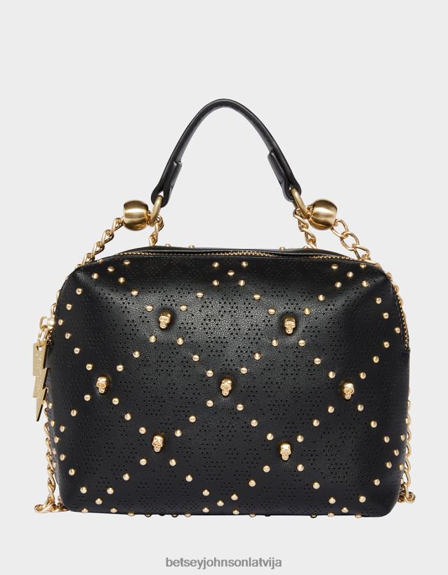 statuss galvaskauss crossbody melns Betsey Johnson H0660L235 sievietes Piederumi