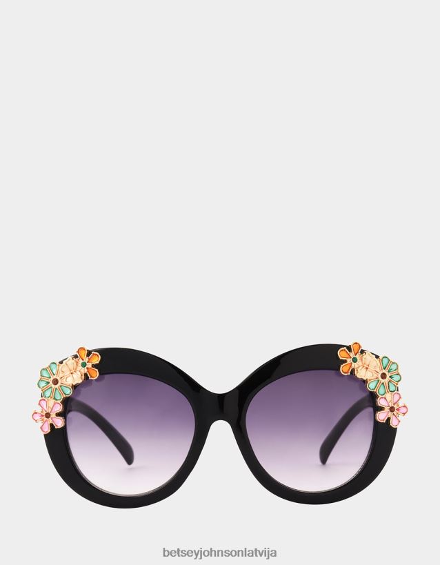 dārza ballītes saulesbrilles melns Betsey Johnson H0660L376 sievietes Piederumi