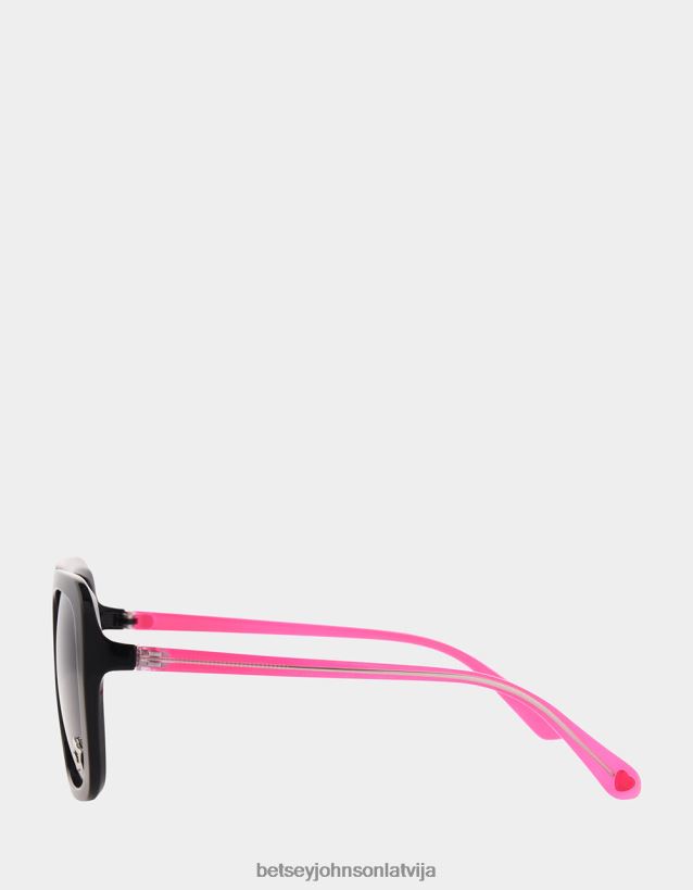 detaļās saulesbrilles melnas multi Betsey Johnson H0660L385 sievietes Piederumi